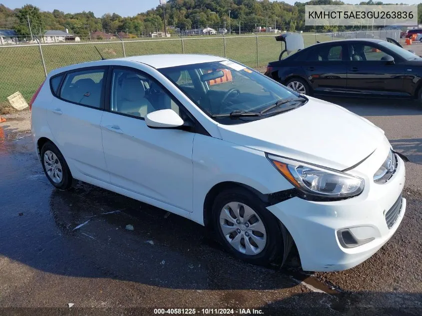 2016 Hyundai Accent Se VIN: KMHCT5AE3GU263836 Lot: 40581225