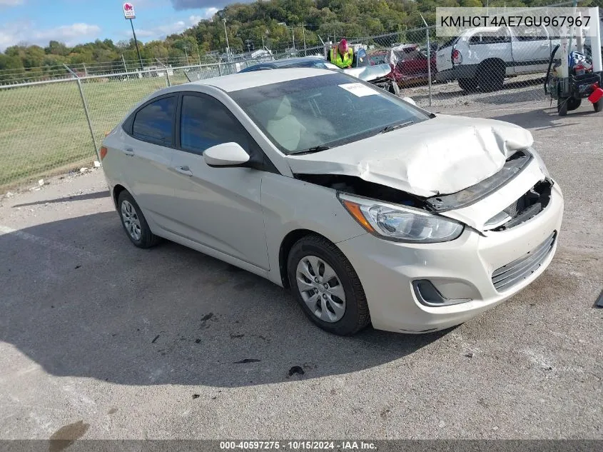 2016 Hyundai Accent Se VIN: KMHCT4AE7GU967967 Lot: 40597275