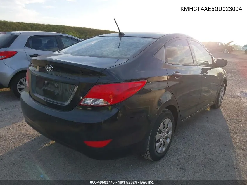 2016 Hyundai Accent Se VIN: KMHCT4AE5GU023004 Lot: 40603776