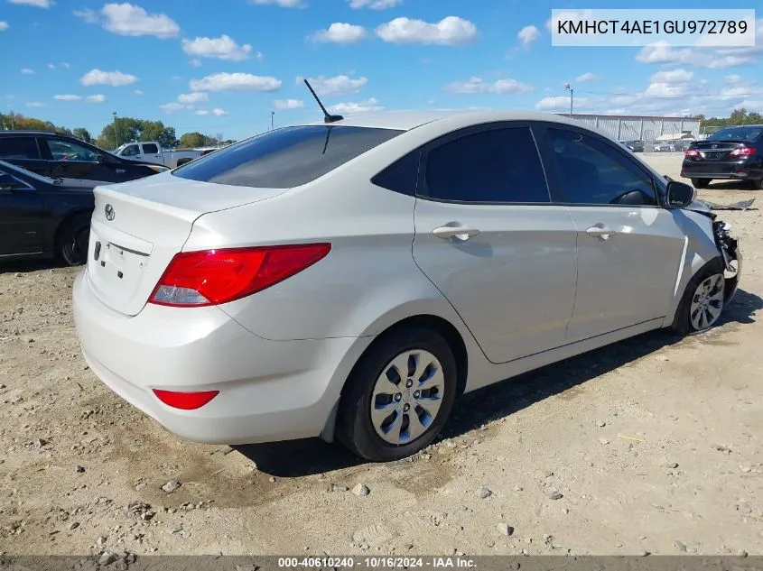 KMHCT4AE1GU972789 2016 Hyundai Accent Se