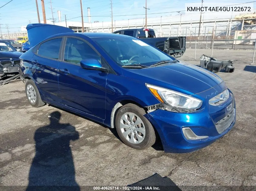 KMHCT4AE4GU122672 2016 Hyundai Accent Se