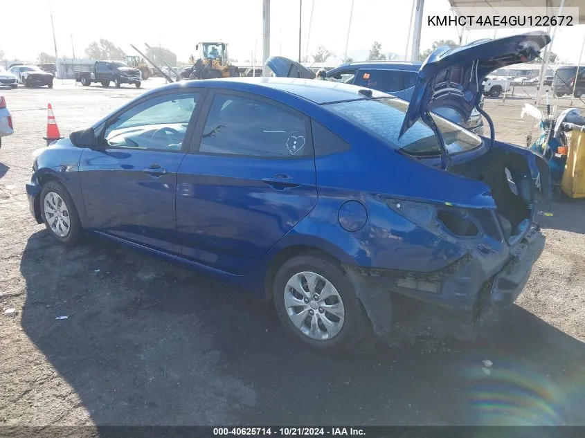 KMHCT4AE4GU122672 2016 Hyundai Accent Se