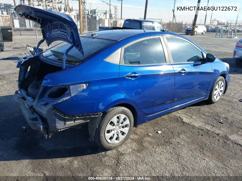 KMHCT4AE4GU122672 2016 Hyundai Accent Se