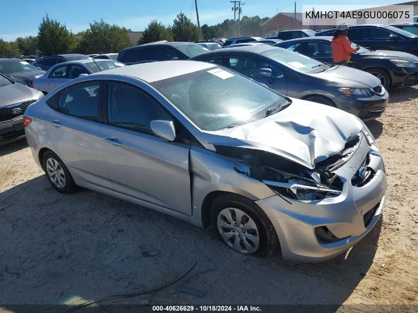 2016 Hyundai Accent Se VIN: KMHCT4AE9GU006075 Lot: 40626629