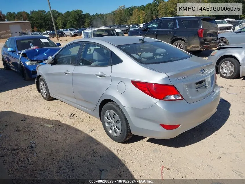 2016 Hyundai Accent Se VIN: KMHCT4AE9GU006075 Lot: 40626629