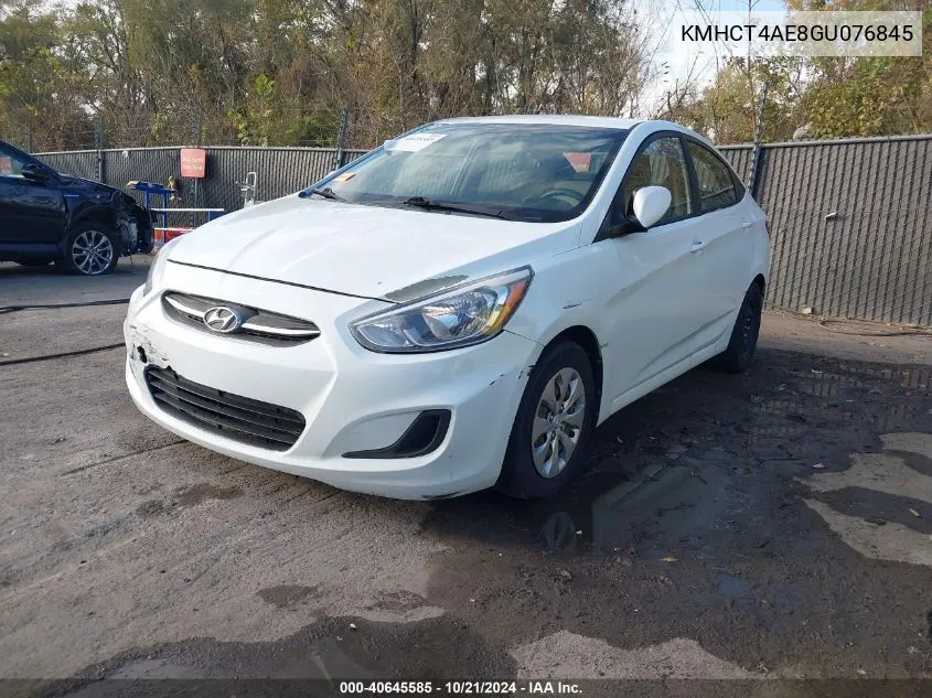 2016 Hyundai Accent Se VIN: KMHCT4AE8GU076845 Lot: 40645585