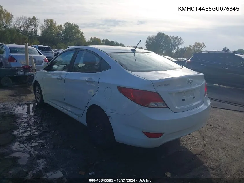 2016 Hyundai Accent Se VIN: KMHCT4AE8GU076845 Lot: 40645585