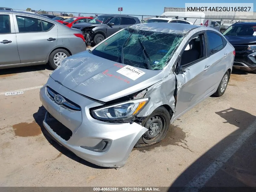 2016 Hyundai Accent Se VIN: KMHCT4AE2GU165827 Lot: 40652591