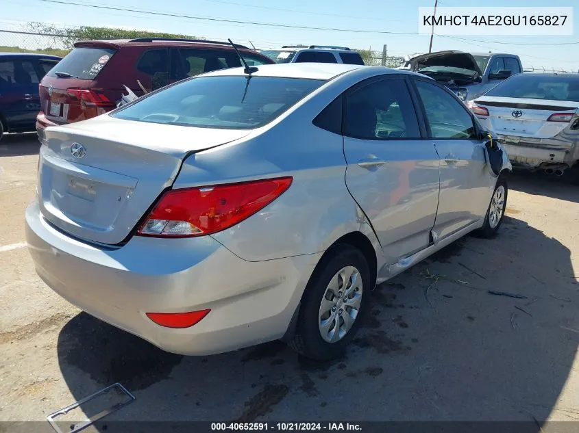 2016 Hyundai Accent Se VIN: KMHCT4AE2GU165827 Lot: 40652591