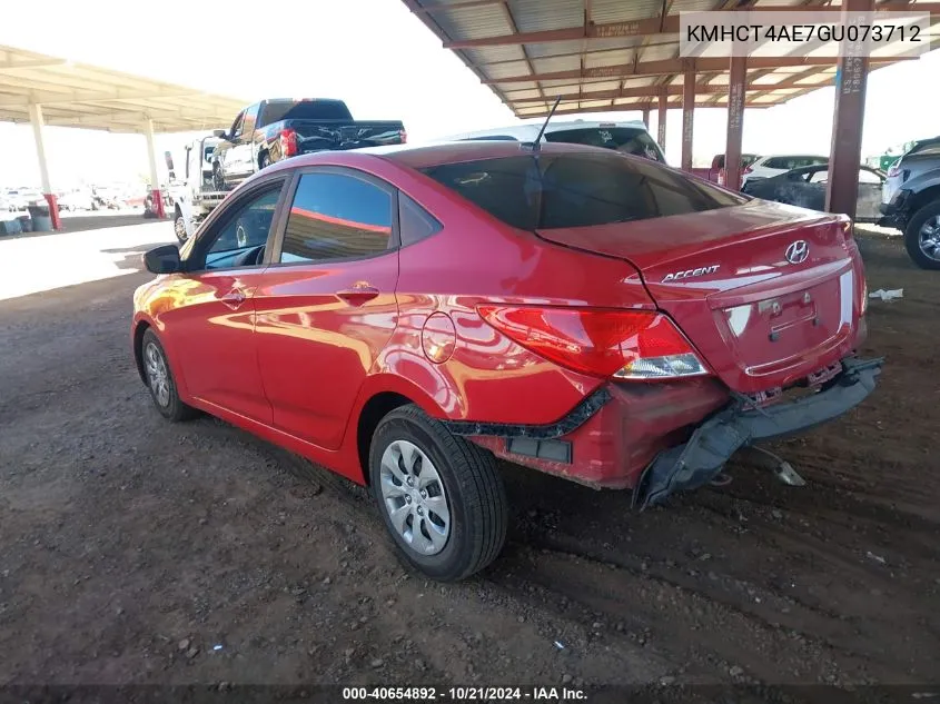 2016 Hyundai Accent Se VIN: KMHCT4AE7GU073712 Lot: 40654892