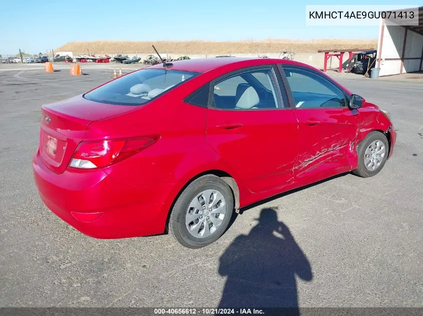 2016 Hyundai Accent Se VIN: KMHCT4AE9GU071413 Lot: 40656612