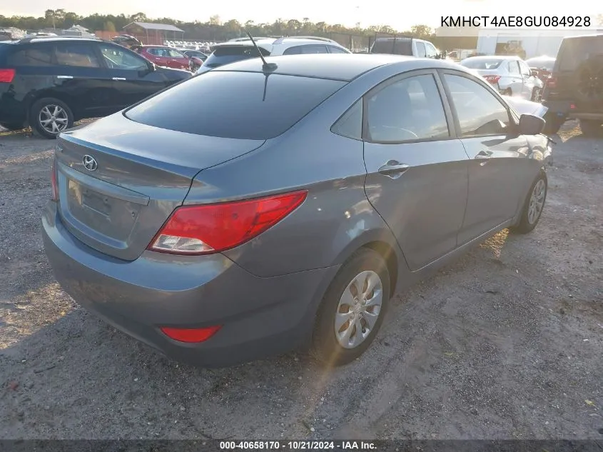 2016 Hyundai Accent Se VIN: KMHCT4AE8GU084928 Lot: 40658170