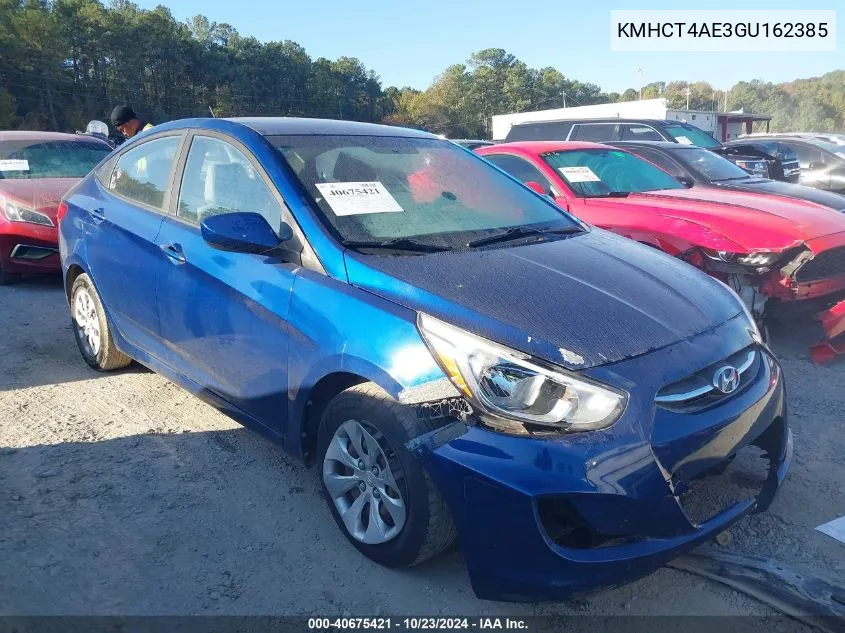 2016 Hyundai Accent Se VIN: KMHCT4AE3GU162385 Lot: 40675421