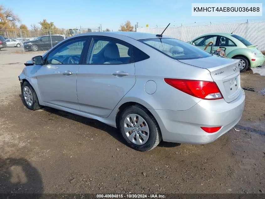 KMHCT4AE8GU036488 2016 Hyundai Accent Se