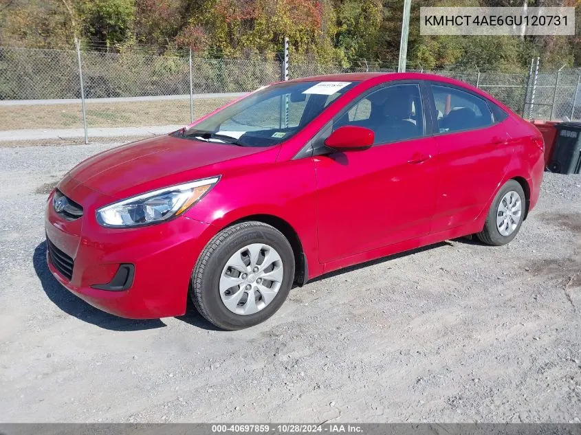 2016 Hyundai Accent Se VIN: KMHCT4AE6GU120731 Lot: 40697859