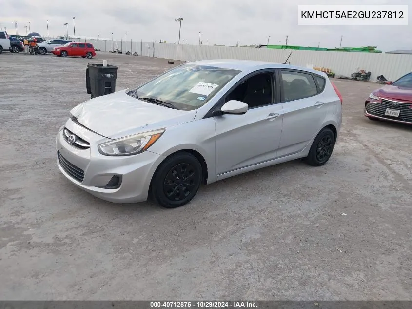 2016 Hyundai Accent Se VIN: KMHCT5AE2GU237812 Lot: 40712875