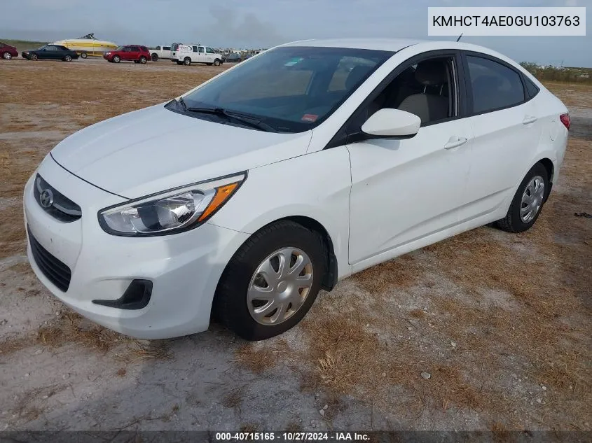 KMHCT4AE0GU103763 2016 Hyundai Accent Se