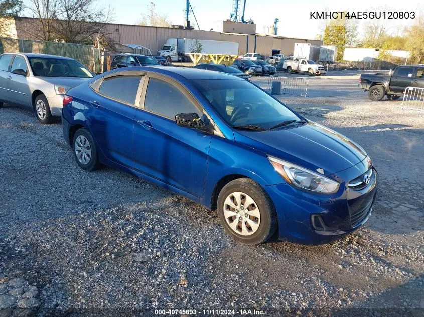 2016 Hyundai Accent Se VIN: KMHCT4AE5GU120803 Lot: 40745693