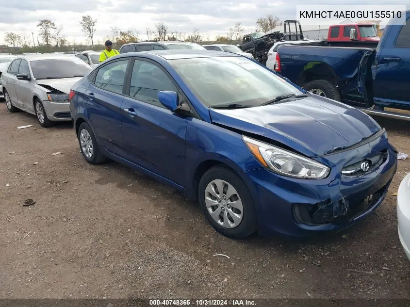 KMHCT4AE0GU155510 2016 Hyundai Accent Se