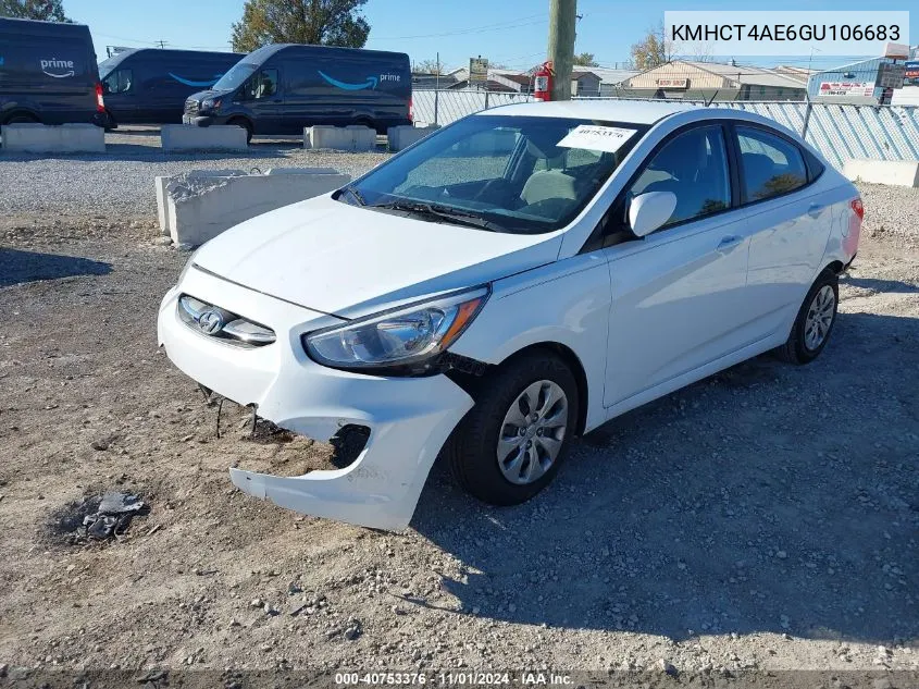 2016 Hyundai Accent Se VIN: KMHCT4AE6GU106683 Lot: 40753376