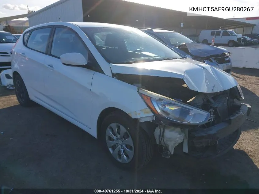 2016 Hyundai Accent Se VIN: KMHCT5AE9GU280267 Lot: 40761255