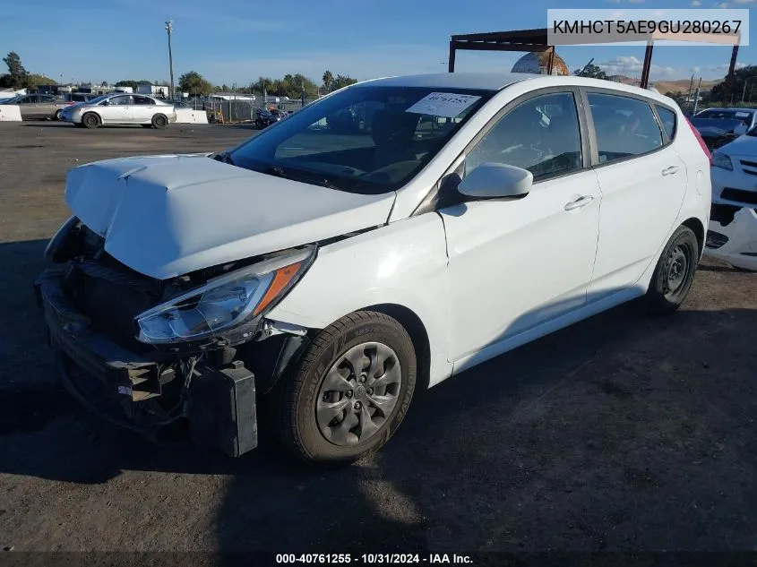 2016 Hyundai Accent Se VIN: KMHCT5AE9GU280267 Lot: 40761255