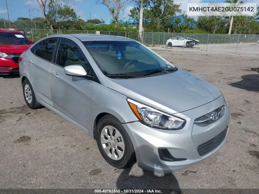 2016 Hyundai Accent Se VIN: KMHCT4AE2GU075142 Lot: 40762550