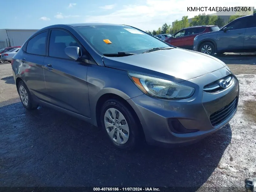 2016 Hyundai Accent Se VIN: KMHCT4AE8GU152404 Lot: 40765186