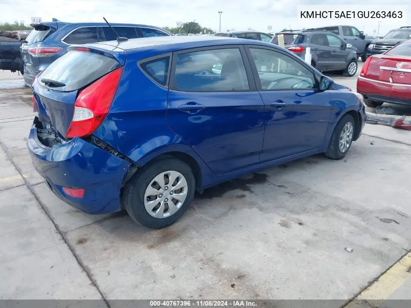 2016 Hyundai Accent Se VIN: KMHCT5AE1GU263463 Lot: 40767396