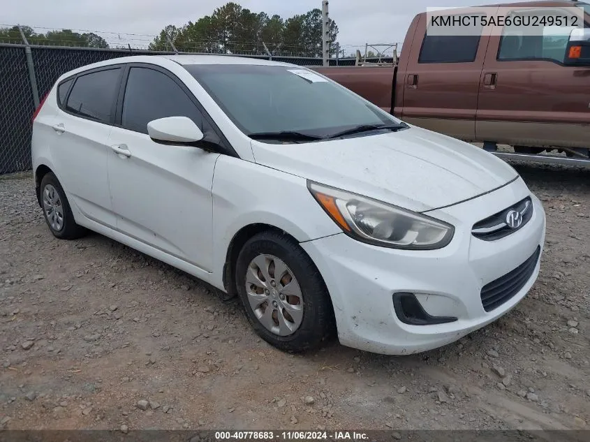 2016 Hyundai Accent Se VIN: KMHCT5AE6GU249512 Lot: 40778683