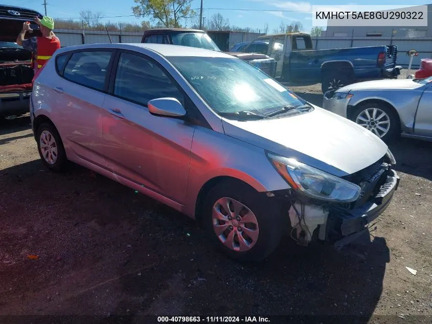 2016 Hyundai Accent Se VIN: KMHCT5AE8GU290322 Lot: 40798663