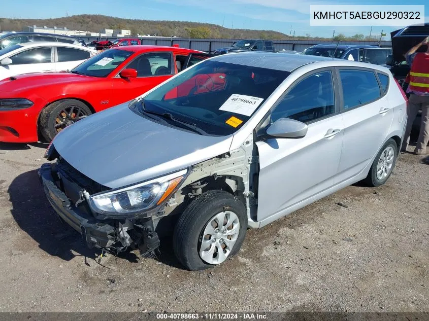 2016 Hyundai Accent Se VIN: KMHCT5AE8GU290322 Lot: 40798663