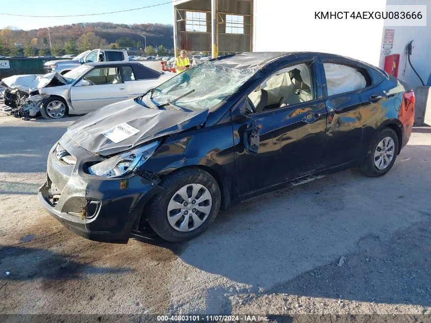 2016 Hyundai Accent Se VIN: KMHCT4AEXGU083666 Lot: 40803101