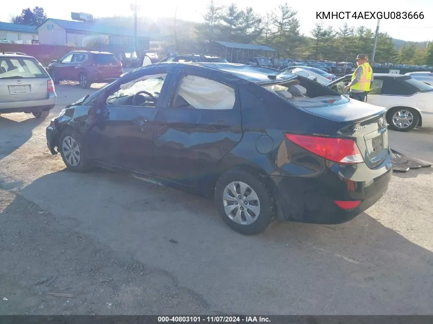 2016 Hyundai Accent Se VIN: KMHCT4AEXGU083666 Lot: 40803101