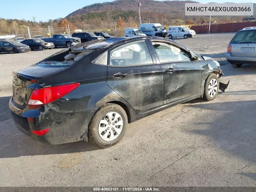 2016 Hyundai Accent Se VIN: KMHCT4AEXGU083666 Lot: 40803101