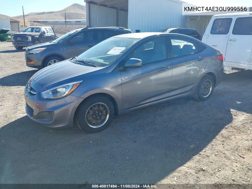 2016 Hyundai Accent Se VIN: KMHCT4AE3GU999556 Lot: 40817494