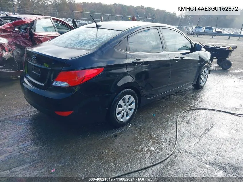 2016 Hyundai Accent Se VIN: KMHCT4AE3GU162872 Lot: 40821619