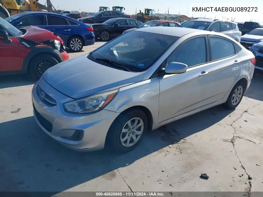 2016 Hyundai Accent Se VIN: KMHCT4AE8GU089272 Lot: 40828805