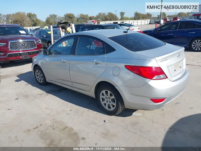 2016 Hyundai Accent Se VIN: KMHCT4AE8GU089272 Lot: 40828805