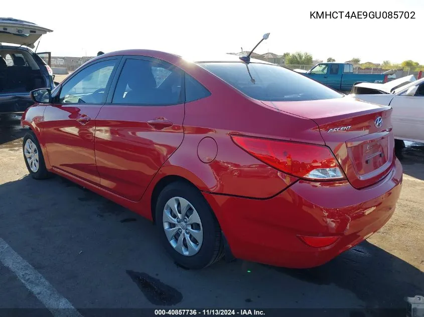 2016 Hyundai Accent Se VIN: KMHCT4AE9GU085702 Lot: 40857736