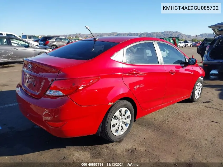 2016 Hyundai Accent Se VIN: KMHCT4AE9GU085702 Lot: 40857736