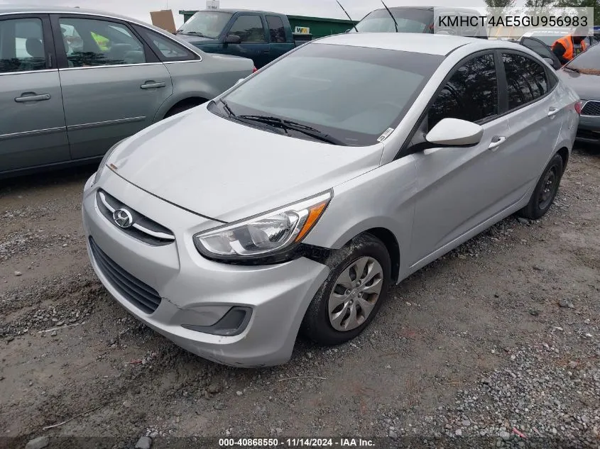 2016 Hyundai Accent Se VIN: KMHCT4AE5GU956983 Lot: 40868550