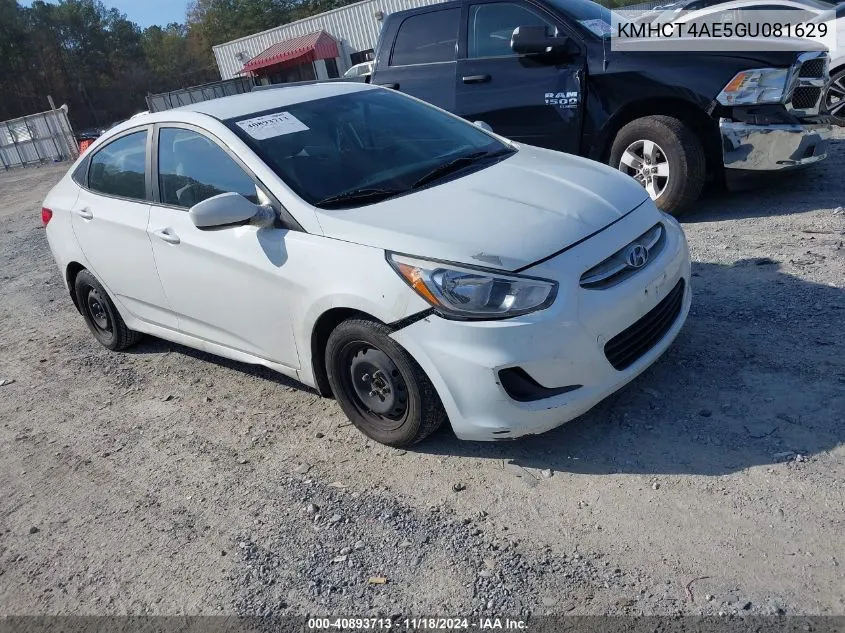 2016 Hyundai Accent Se VIN: KMHCT4AE5GU081629 Lot: 40893713