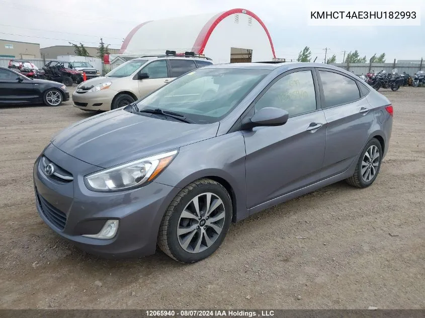 KMHCT4AE3HU182993 2017 Hyundai Accent Se