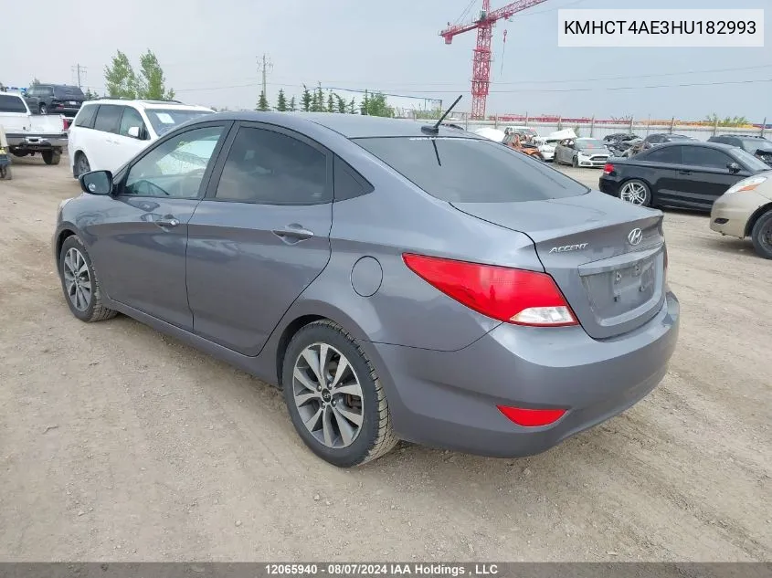 KMHCT4AE3HU182993 2017 Hyundai Accent Se