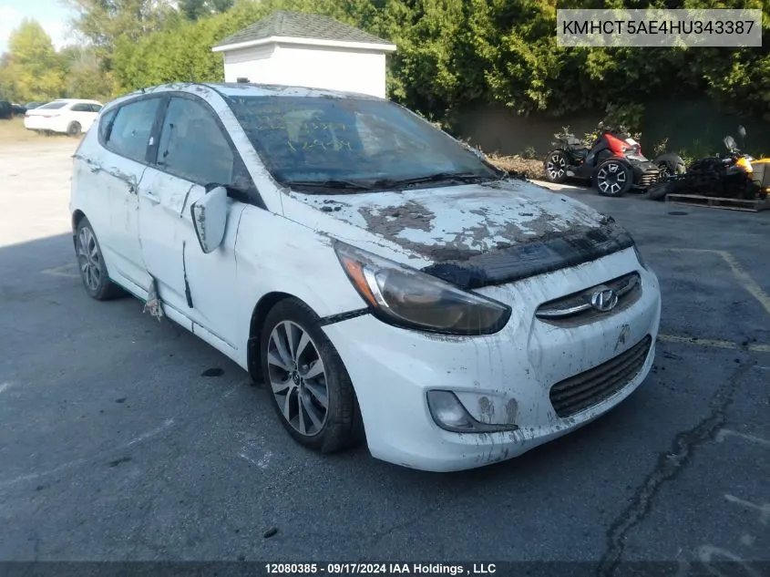 KMHCT5AE4HU343387 2017 Hyundai Accent Se