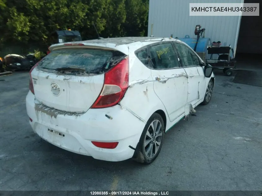 KMHCT5AE4HU343387 2017 Hyundai Accent Se