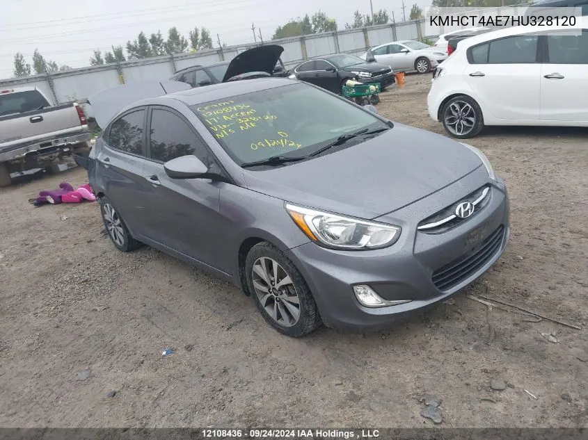 2017 Hyundai Accent Se VIN: KMHCT4AE7HU328120 Lot: 12108436