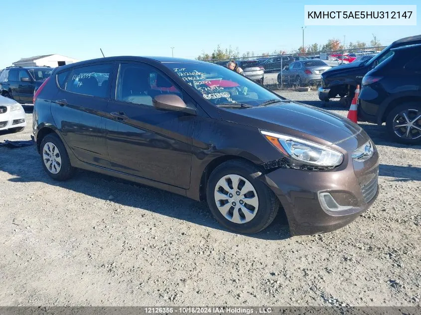 KMHCT5AE5HU312147 2017 Hyundai Accent