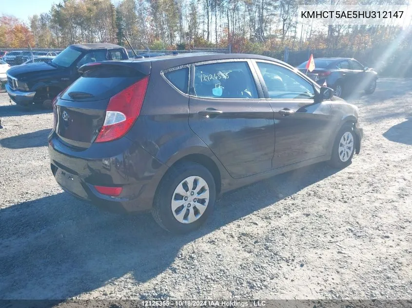 KMHCT5AE5HU312147 2017 Hyundai Accent